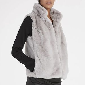 Kenzie luxe grey fur vest